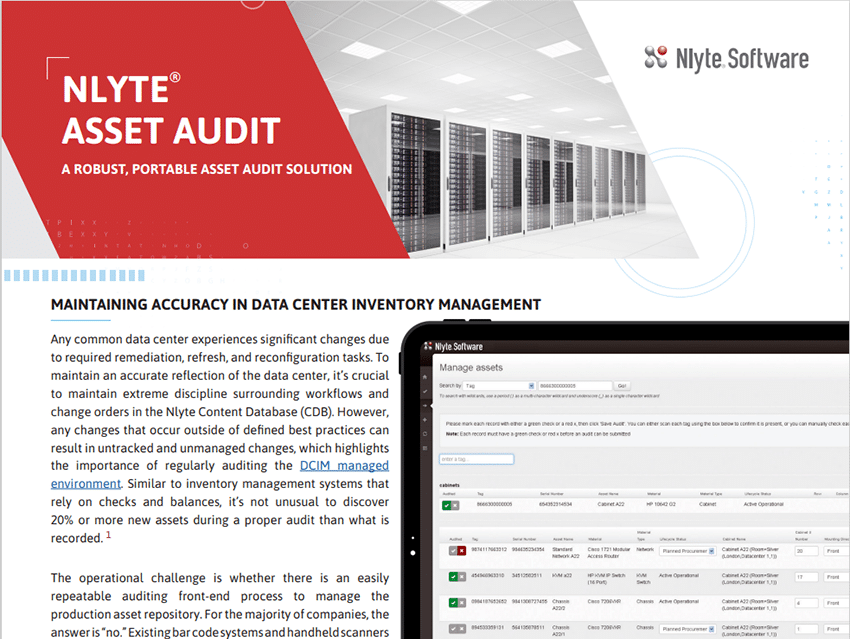 Nlyte Asset Audit Data Sheet Nlyte