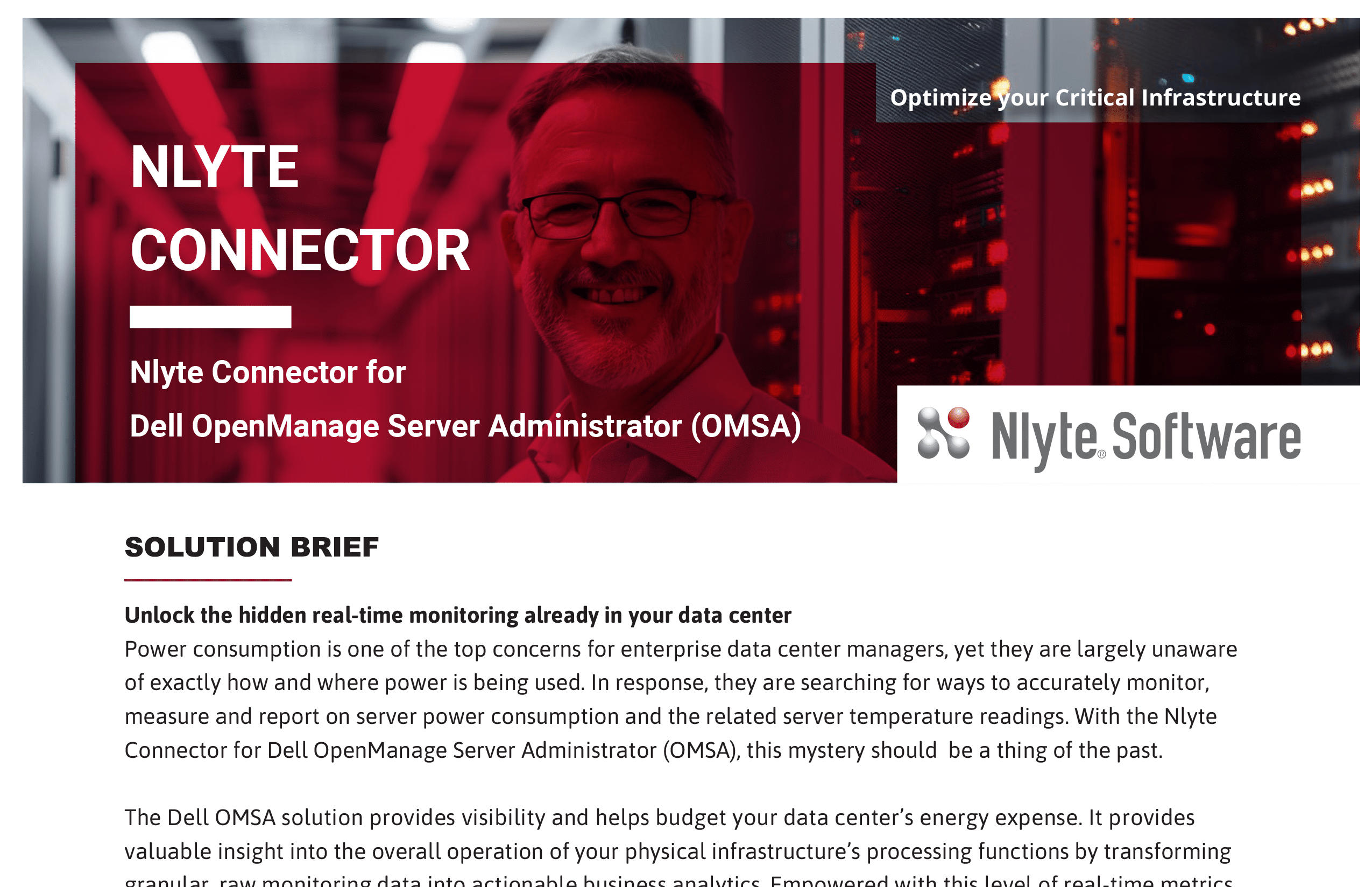 Nlyte Connector for Dell OMSA Data Sheet | Nlyte