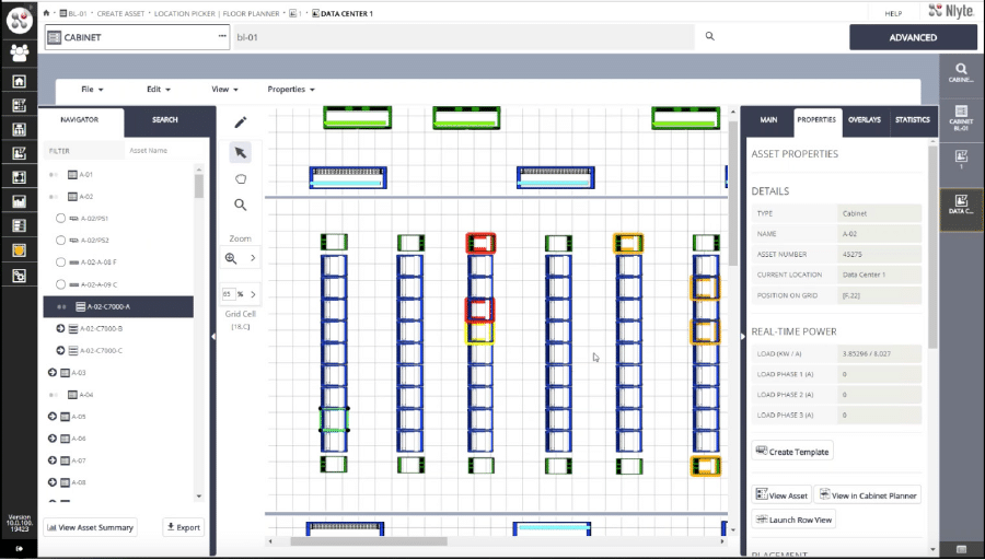 Nlyte Software DCIM Solution - Floor Planner