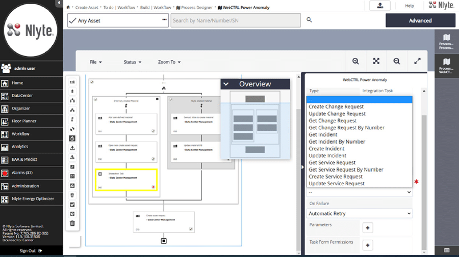 Nlyte Software DCIM Solution - Workflow Automation