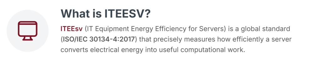 ITEEsv IT Equipment Energy Efficiency For Servers Is A Global Standard ISO IEC 30134 4 2017