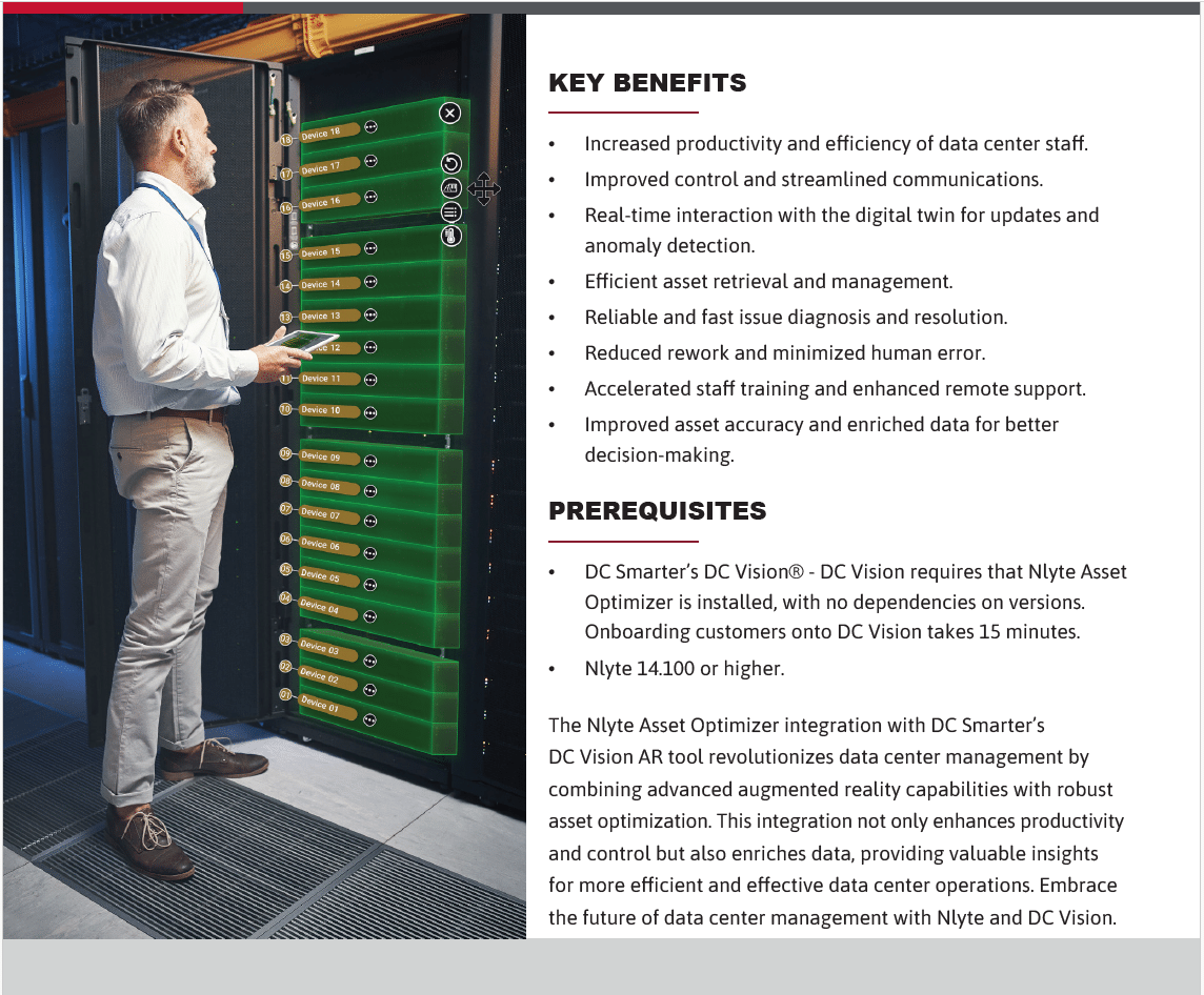 Nlyte + DC Vision: Enhanced Data Center Insight