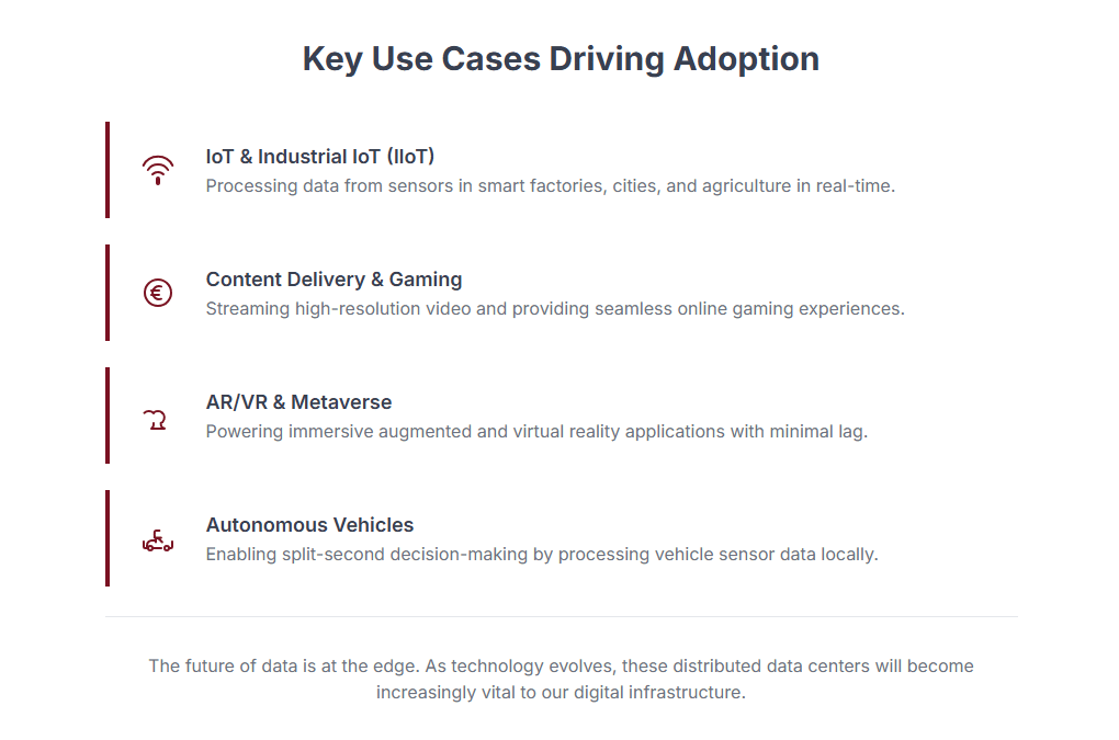 Key Use Cases for Edge Data Centers