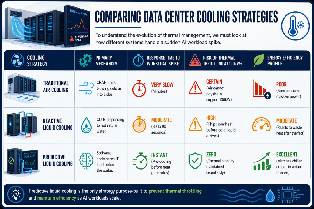 Comparing Data Center Cooling Strategies Infographic