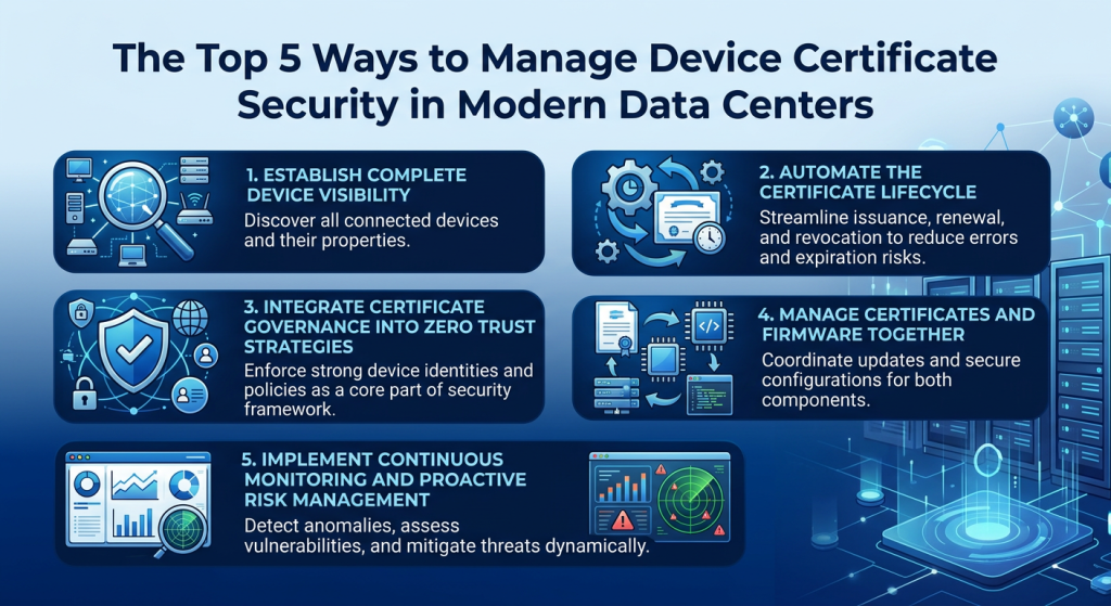 Top 5 ways device certificate infographic